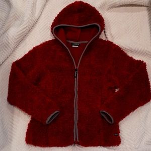 Athleta teddy bear fleece jacket, women's M